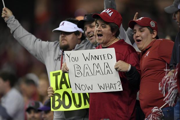 And after beating LSU last night, Alabama were chanting 