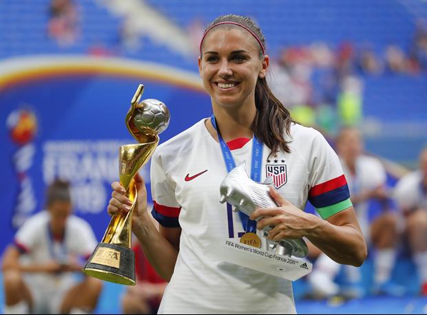 Alex Morgan Continues To Celebrate USWNT World Cup Win In A Pool & A Parade
