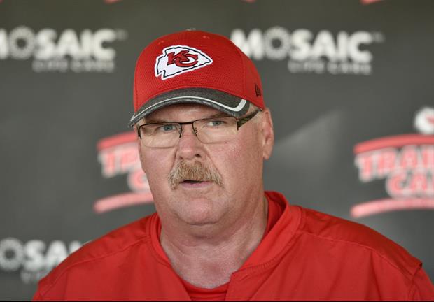 Fake Andy Reid Did A Presser For Any Reid While Holding A Bar Menu