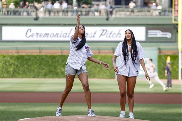 Watch: Angel Reese Throws Out The First Pitch At Wrigley Field