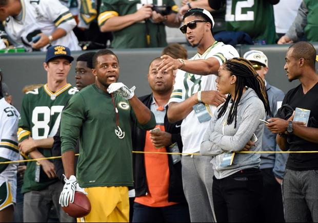 Anthony Davis Was At Lambeau Field Supporting WR Randall Cobb