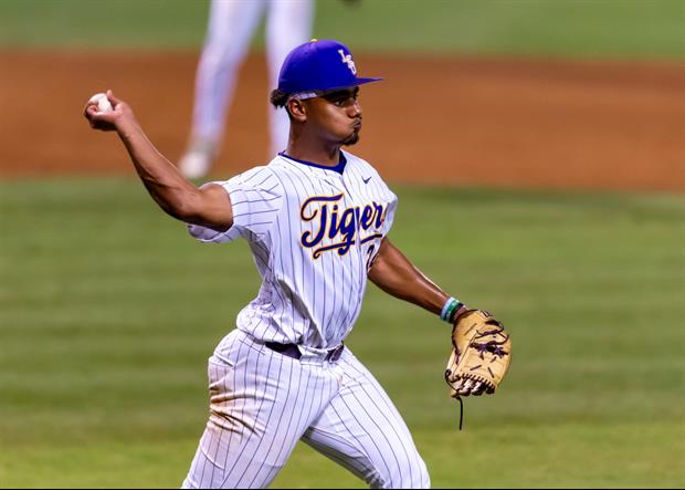 Watch: Former LSU Pitcher Anthony Eyanson Makes Diving Catch, Turns Double Play