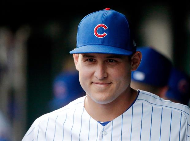 Cubs 1B Anthony Rizzo Was Handing Out Sanitizer At First Base Tp Players After Hits