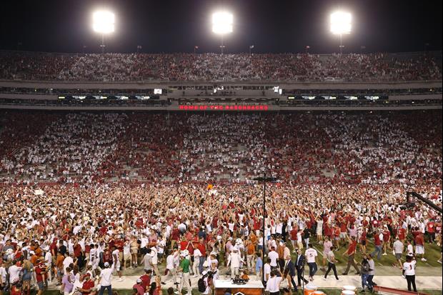 Arkansas' AD Mic'd Up As Students Stormed The Field After Beating Texas Is Awesome