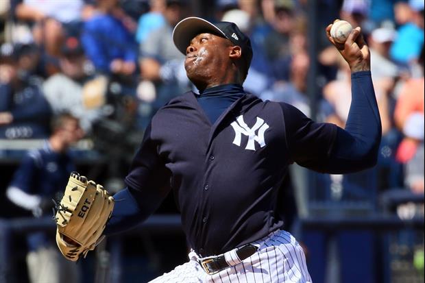 This Is The Mark A Fastball From Aroldis Chapman Leaves On Your Ribs