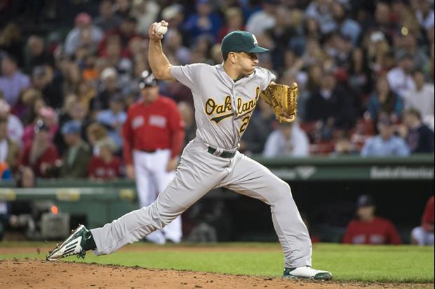 Oakland A's Pitcher Throw Right & Left-Handed Pitches