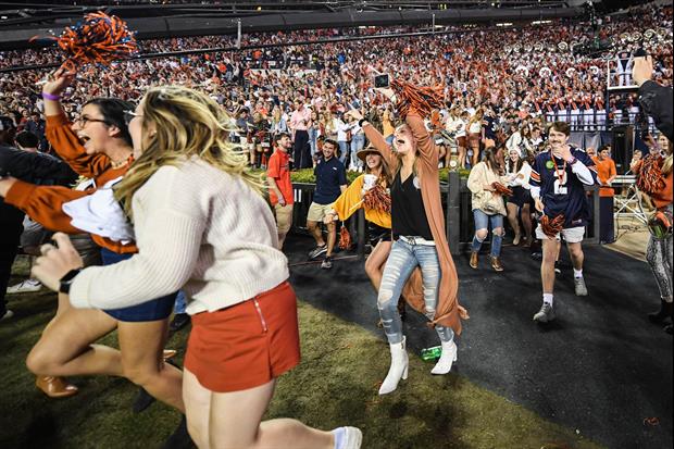 These Women Got Stuck In A Bush Trying To Rush The Field After Auburn’s Iron Bowl Win