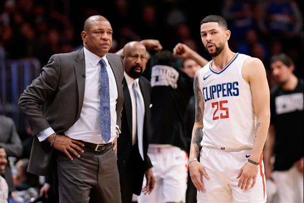 Rockets guard Austin Rivers Confronts Fan Who Rips His Dad Clippers head coach Doc Rivers...Saying H