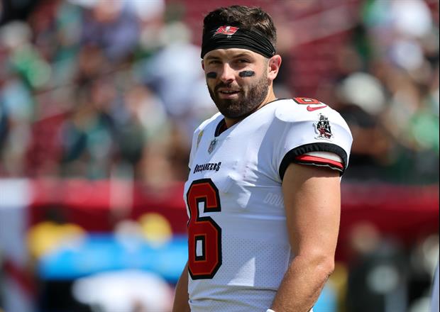 Baker Mayfield Caught Popping a ZYN During 'Monday Night Football'