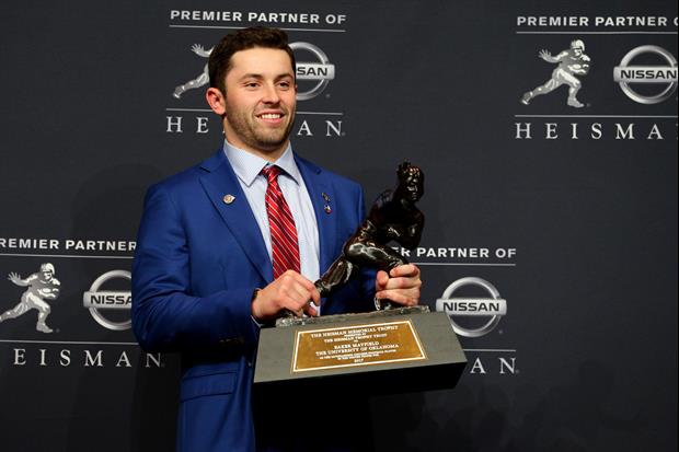 Former Oklahoma QB Baker Mayfield is in Minnesota for this weekend's Super Bowl and he brought his g