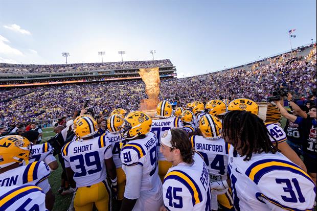 Watch: LSU Football Players Celebrate In The Student Sections After The Arkansas Win