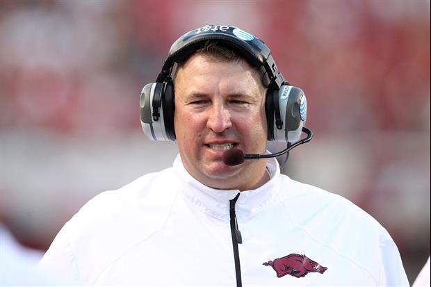 Bret Bielema Calls The Hogs On Stage At A Country Concert