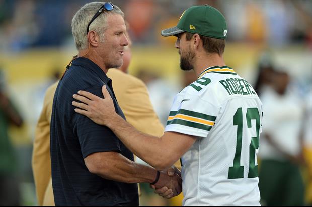Brett Favre's Grandson Had Great Quote While Taking Pic With His Gramps & Aaron Rodgers