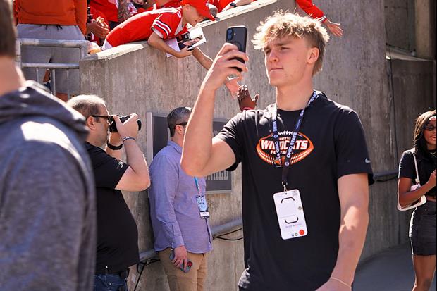 Photo: LSU Assistant Joe Cox Offers Elite Midwest TE Brock Williams During Visit This Week