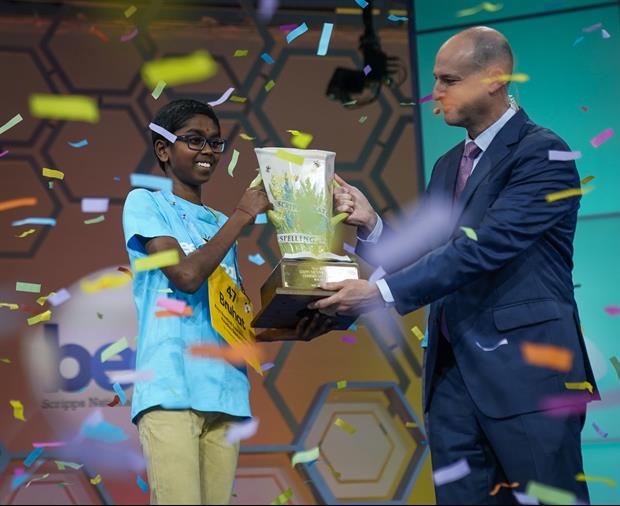 12-Year-Old Rips Thru 29 Words in 90 Seconds To Win 2024 Scripps National Spelling Bee