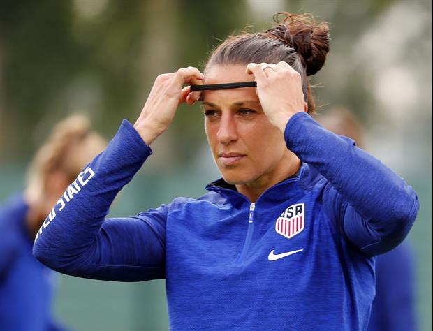 World Cup Champion Carli Lloyd Crushes 55-Yard Field Goal At Eagles Practice On Tuesday