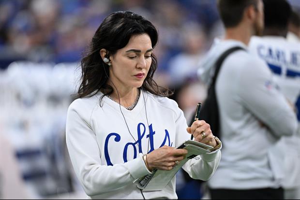 Colts Owner Carlie Irsay-Gordon Questions Playbook On Sidelines During Game