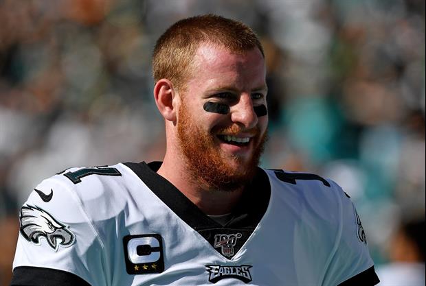 Eagles QB Carson Wentz Brought Out The Big Guns, Literally, For Their Gender Reveal