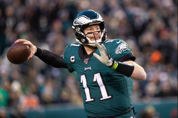 Colin Cowherd Went In Extremely Hard On Eagles QB Carson Wentz For Backwards Hat