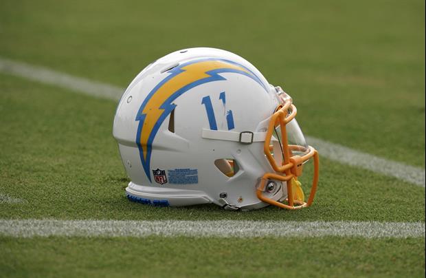 Los Angeles Chargers assistant coach Keith Burns appeared to be wearing a pair of shorts on his face