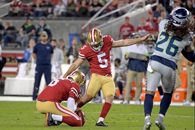 49ers Kicker Chase McLaughlin Shanked Kick So Bad It Ended Up In The Stadium Tunnel