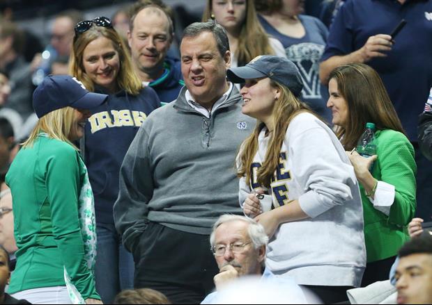 Governor Chris Christie Doubled Up On M&Ms At Notre Dame Game