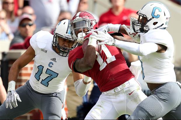 Citadel gave Alabama kind of a fight for a second early in Saturday's game. One person enjoying it w