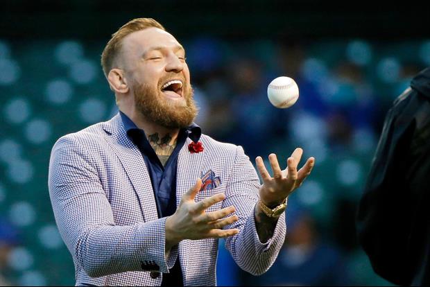 Conor McGregor Threw Out An Absolutely Horrible First Pitch Before Cubs Game