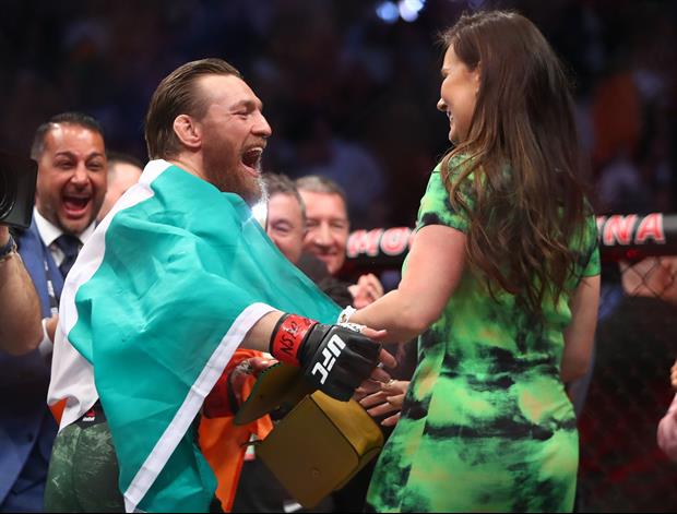 UFC champ Conor McGregor proposed to his girlfriend Dee Devlin this weekend.