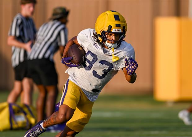 Watch: LSU Freshman WR Corey Barber Jr. Scores First Career TD, Then Quickly Adds Another