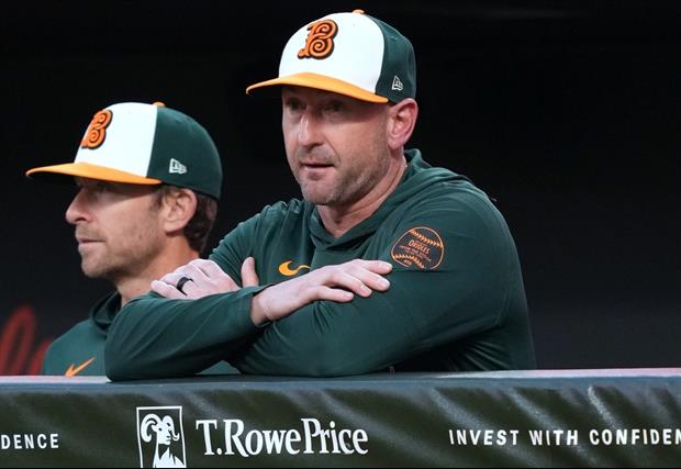 Orioles' Manager Craig Albernaz Hit In Face By A Foul Ball While Standing In Dugout