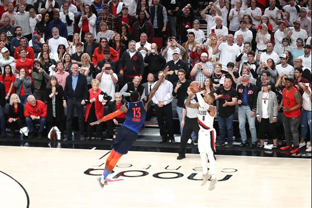 The above series-winning buzzer-beater from Damian Lillard against the Thunder recreated in detail w
