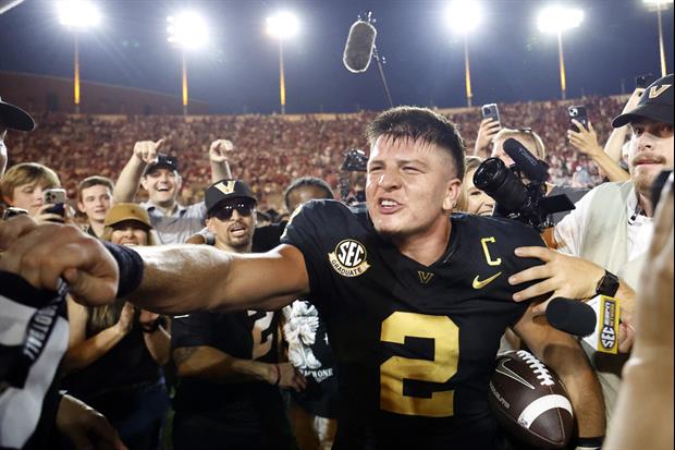 Watch Vanderbilt QB Diego Pavia's Expletive-Filled Interview After Bama Upset