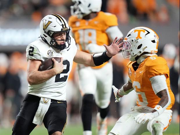 Pavia Leads No. 12 Vanderbilt Past Rival No. 18 Tennessee For 1st 10-Win Season