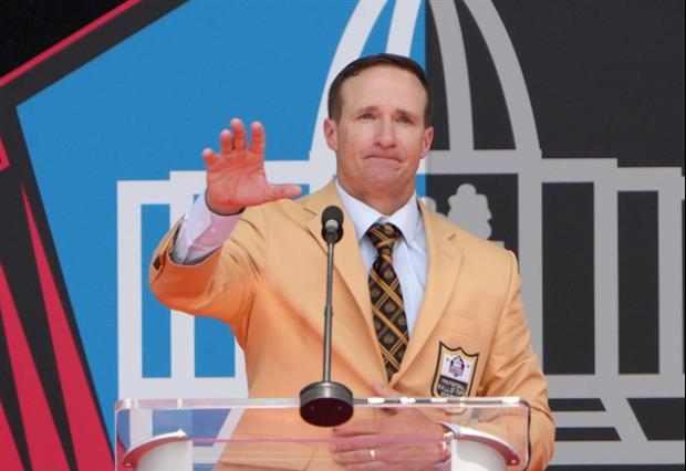 Wife Calls Out Husband For Crying While Watching Drew Brees Hall of Fame Speech