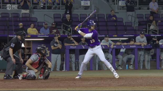 Watch: Eddie Yamin Hit His First Home Run As An LSU Tiger
