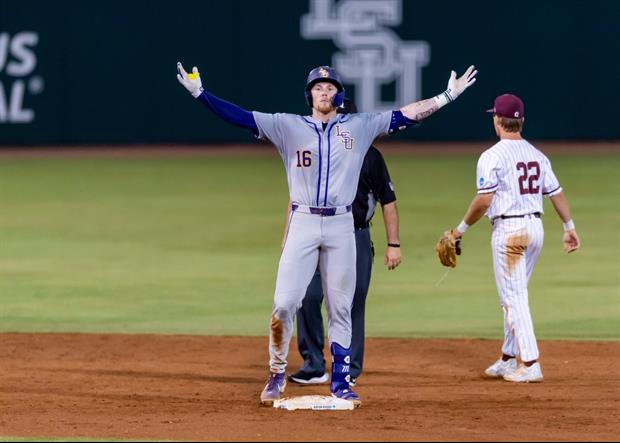 Watch: Jay Johnson Dishes Out Two "Magic Moments" After LSU's Regional Final Win