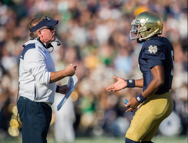 Two Notre Dame quarterback will play in the Music City Bowl against LSU.