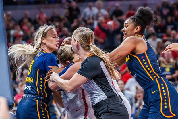 Fights Break Out During Sun vs. Fever Game After Cheap Shot On Caitlin Clark