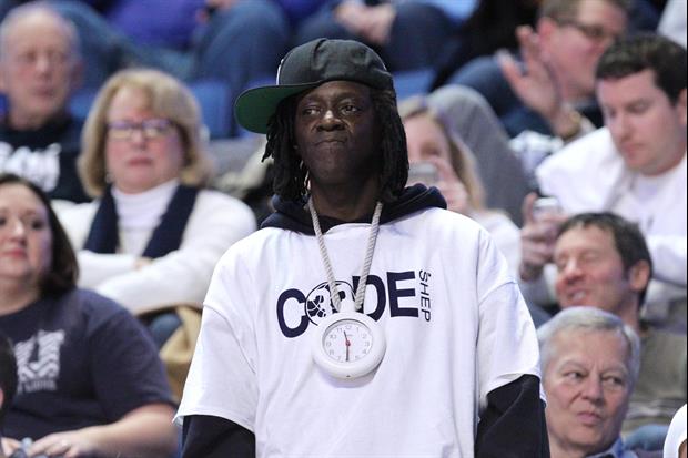 James Franklin Chillin' With Flavor Flav At Penn St. Basketball Game