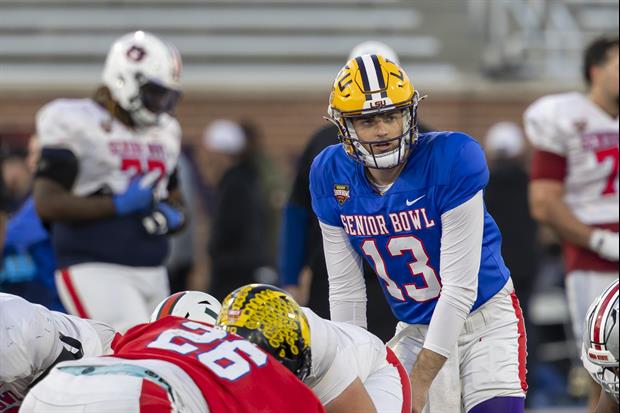 Watch: Garrett Nussmeier Delivers Perfect Back-Shoulder TD Pass To Barion Brown