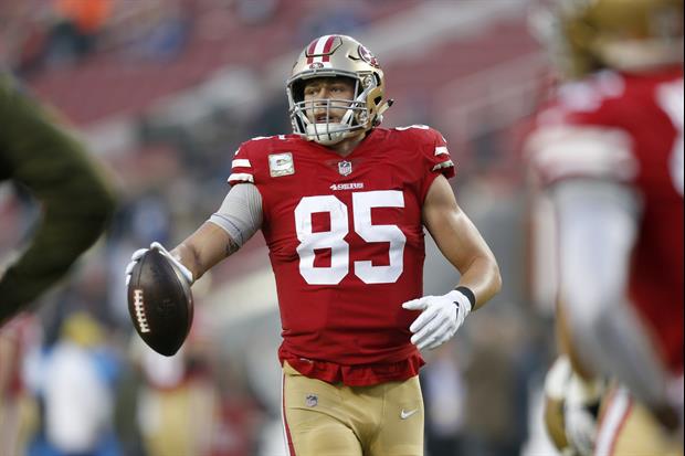 Watch Play Where 49ers TE George Kittle Fakes Falling Down, Get Ups & Makes Catch
