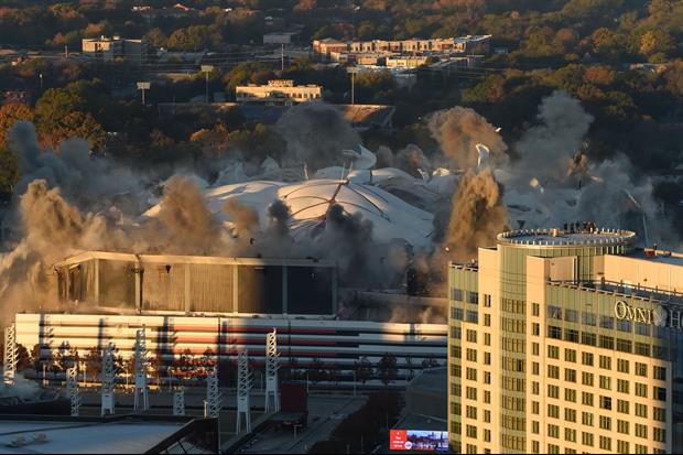 Here's The Georgia Dome Getting Imploded