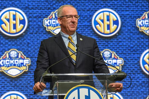Greg Sankey, the commissioner of the SEC, announced that he received applications from Oklahoma and