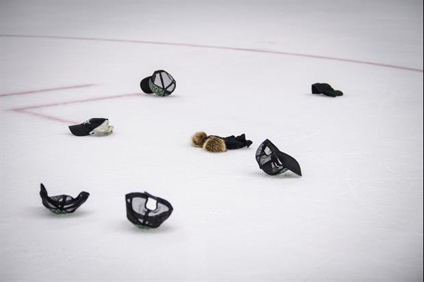 The NHL Has Someone Throw Hats On The Ice After Hat Tricks.....