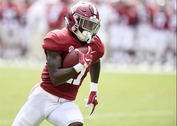 Alabama WR Henry Ruggs III grabbed everyone's attention at the Crimson Tide's Junior Pro Day when he