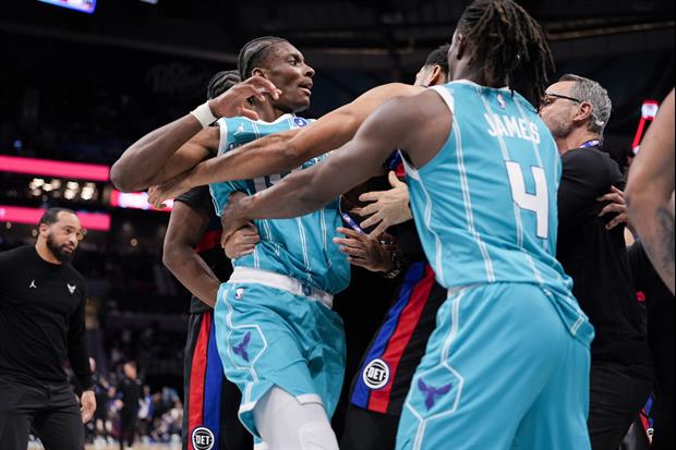 Massive Brawl Broke Out In Hornets vs. Pistons Game With Several Players Getting Ejection