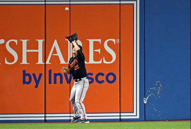 Blue Jays Fan Throws Beer At Orioles Outfielder While He Was Making A Catch