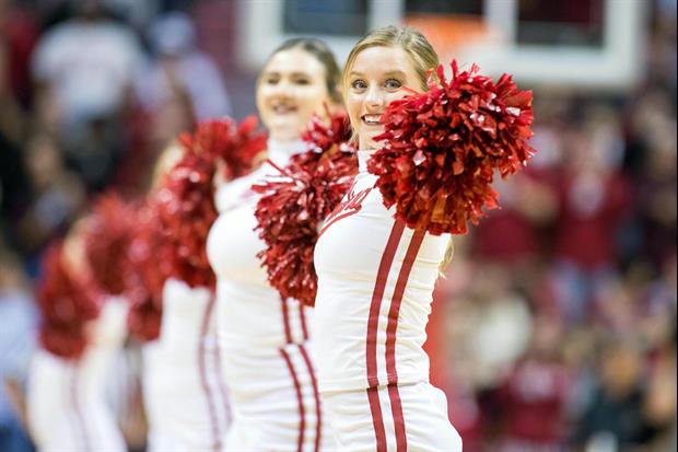 Indiana Cheerleaders Save The Day During Yesterday's Tournament Gams