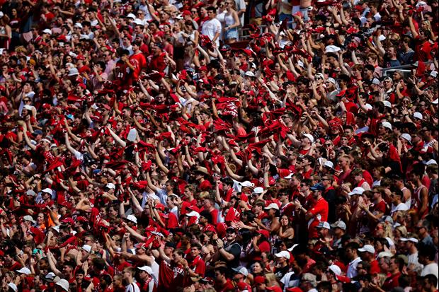 Indiana's Student Section Ripped Out A Bleacher During Saturday's Game